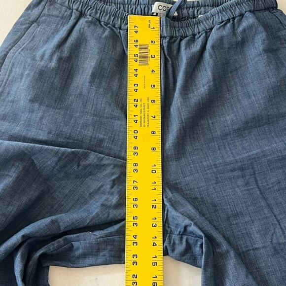 COS Women's Pants Womens Size 12 Barrel Leg Blue Denim Drawstring Elastic Waist - Picture 10 of 10